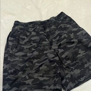 lululemon athletica Black and Gray Camo Athletic Shorts